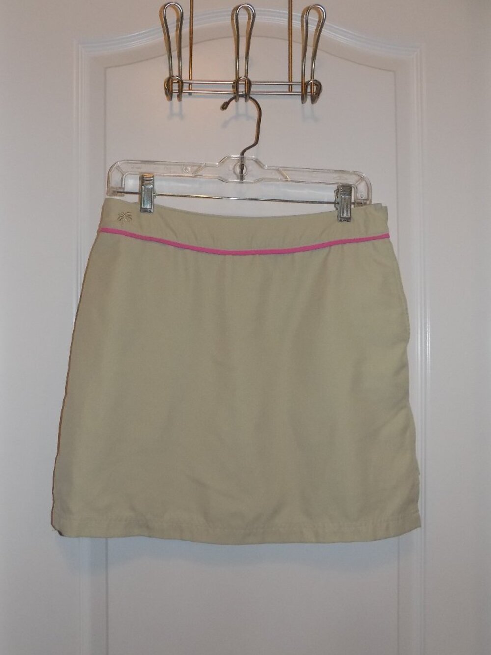 LILLY PULITZER Womens Skirt Tennis Golf 6 Beige Pink Preppy Skort